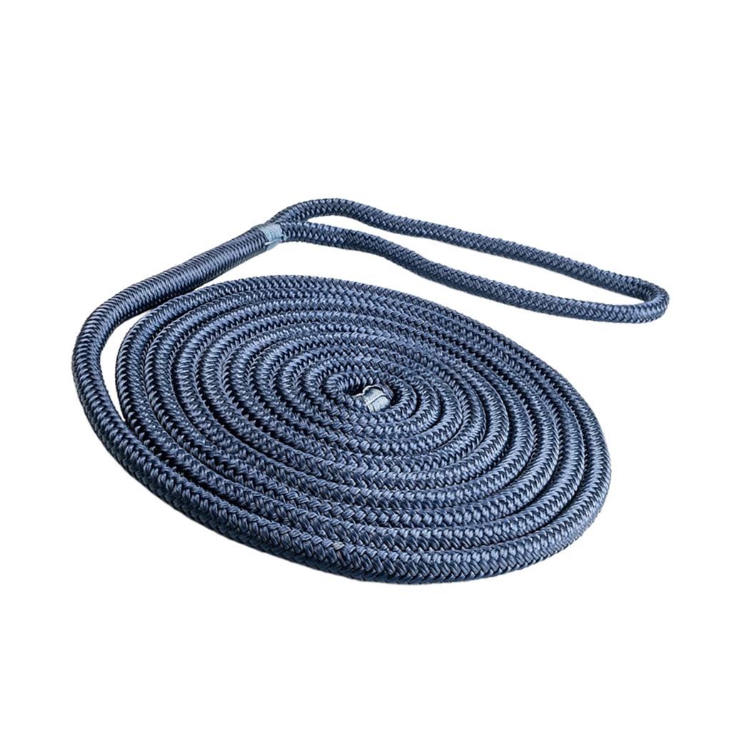 Heavy Duty Dock Line 4.6m/181.10inch Boat Dock Lines for Boat Pontoon Yacht Anchor Rope Marine Mooring Double Braided Rope Nylon