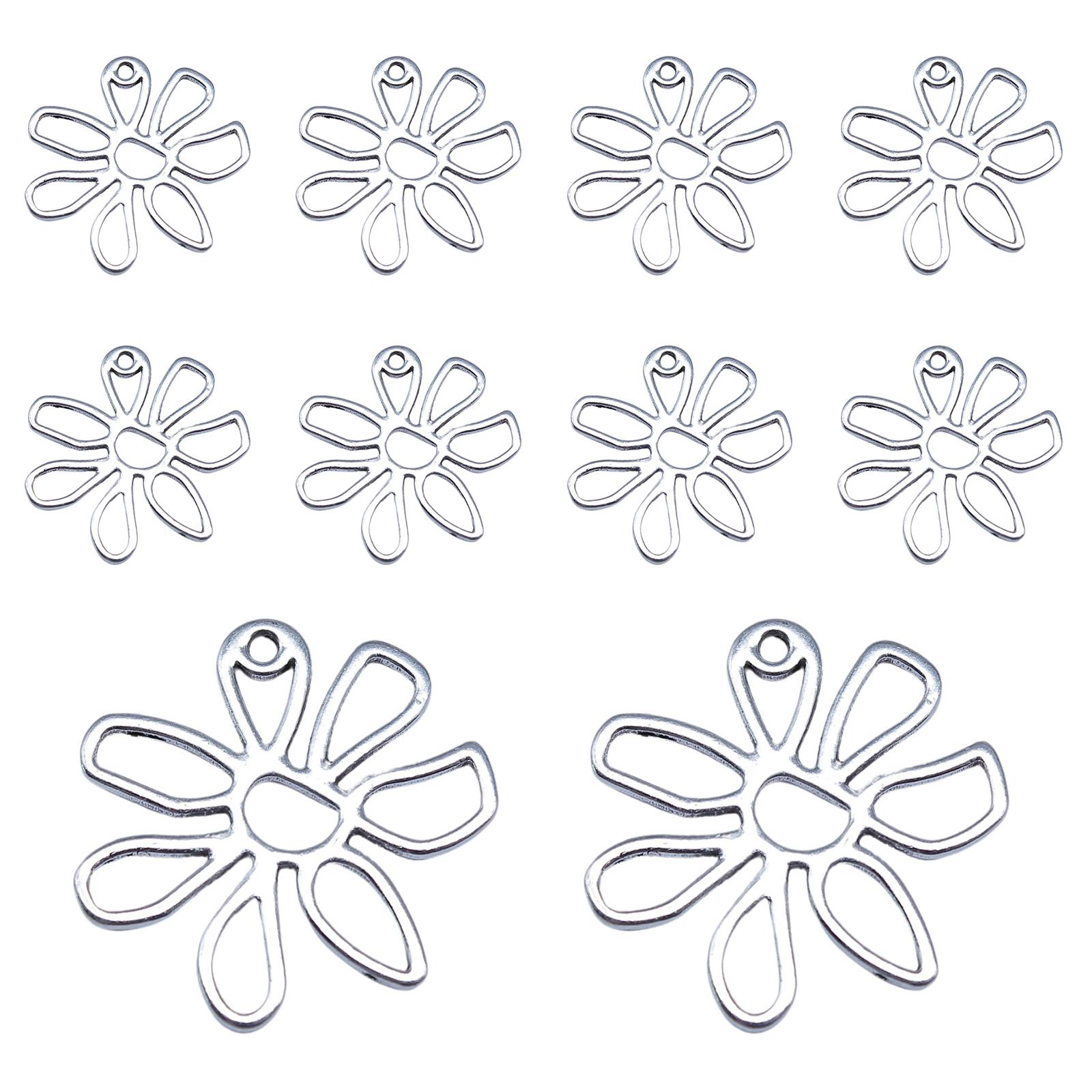 

10PCS Irregular Flower Pendants Small Flower DIY Necklace Bracelet Supplies for Bracelet Bangle Necklace Jewelry Making 1