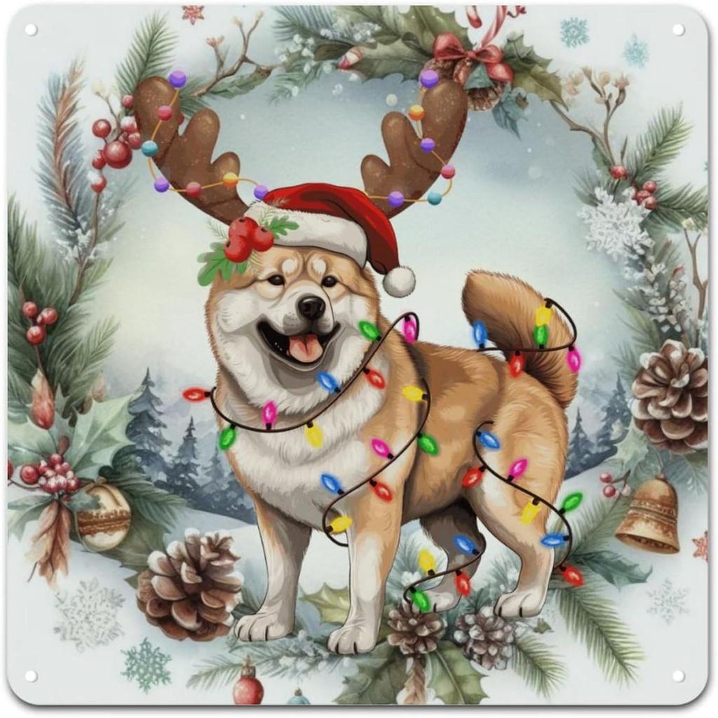 Christmas Metal Wall Art for Home Living Room Kitchen Decor