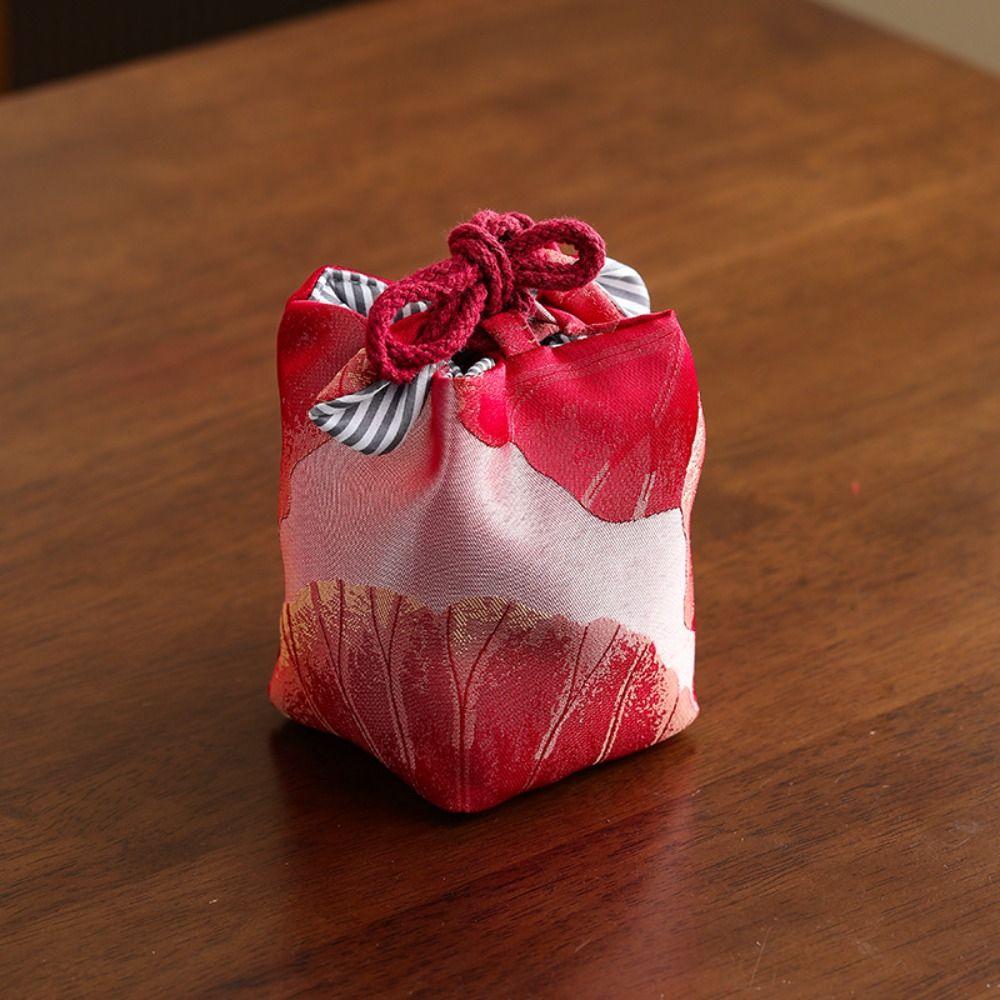 Chinese Style Teaware Storage Bag Breakage-proof Small Item Pouch Embroidered Handbag  Festival