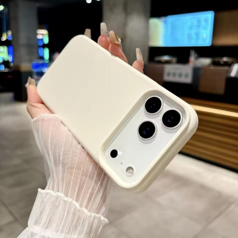 Bright Fluorescent Liquid Silicone Phone Case For iPhone 17 Air 17Pro 16 ProMax Silicone Button Protection Matte Solid Soft Cover