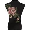 1Pcs Chest Applique Fabric Peony Embroidery Lace Craft Patch Repair Clothing DlY Decoration Accessories