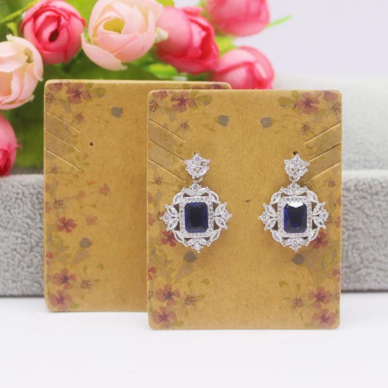 50/100 Pcs 5.1X6.3cm White/kraft Paper Multiple Earring Necklace Display Card