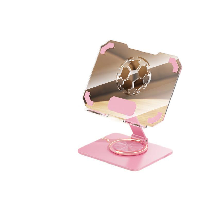 360° Rotating Acrylic Tablet Stand - Folding, Adjustable, Transparent Desktop Holder
