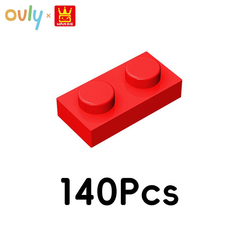 WANGE 2*1 Building Blocks 140Pcs No.3023 Small Compatible Bricks 2-Hole Low Elements Accessories MOC DIY Bulk Kids Toy