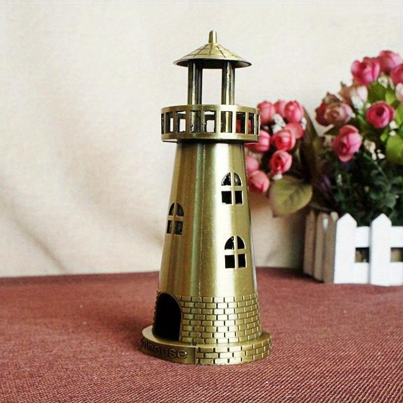 1PC Metal Lighthouse Sea Beacon Desktop Decoration China Famous Landmark Building Home Furnishings Photography Props