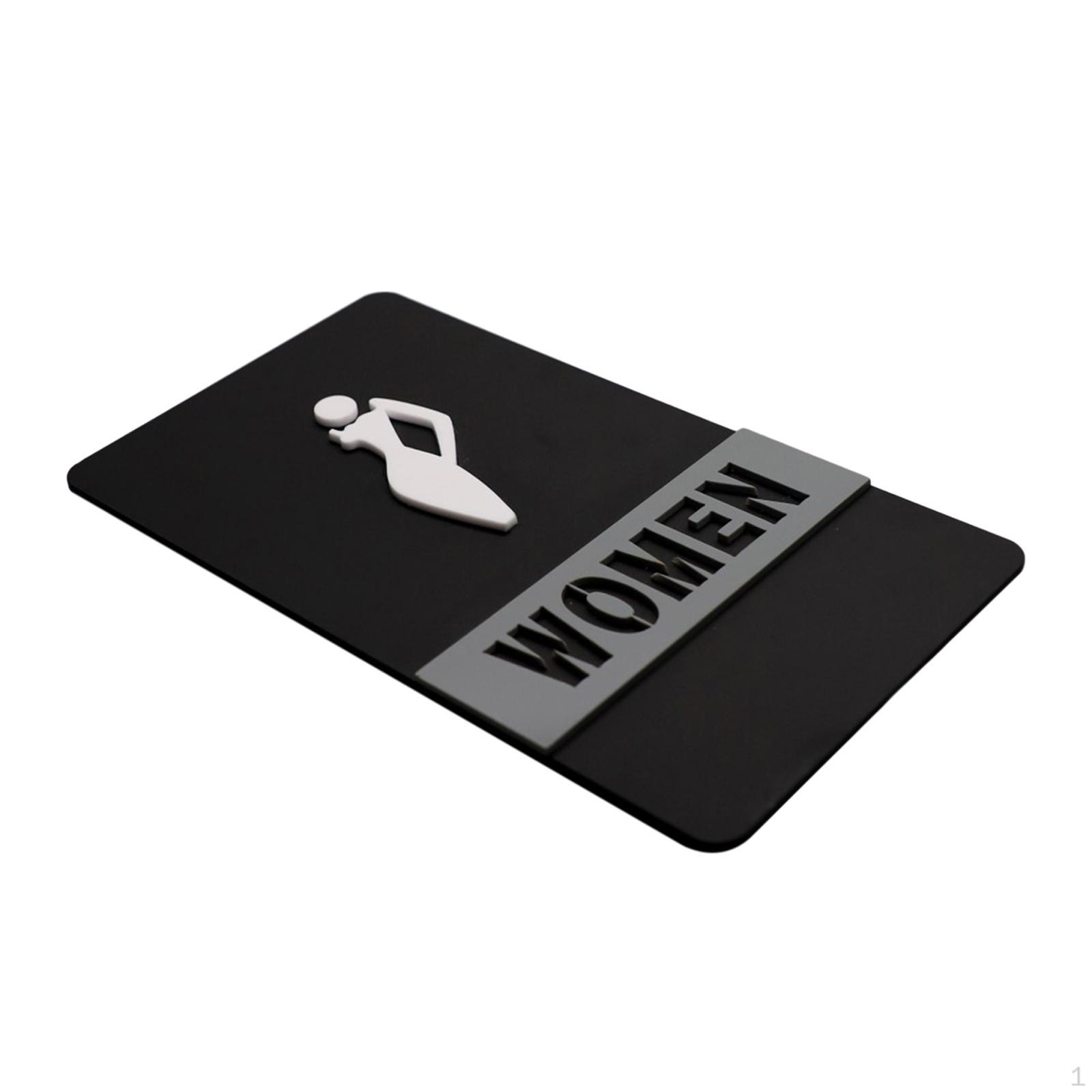

Acrylic Toilet Sign, Identification 22x12cm Accessories, Elegant Door Signs, Bathroom Women