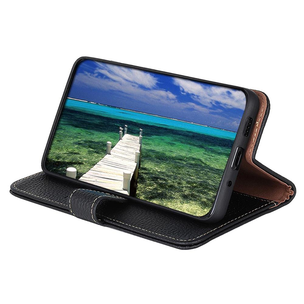 

KHAZNEH For Xiaomi 15 Ultra Case Genuine Cow Leather Flip Phone Cover Blue