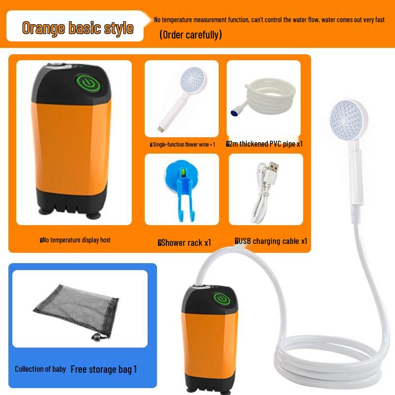Portable Self-Priming Electric Shower for Outdoor and Rural Use