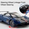 1:18 Large Size Pagani Huayra BC GTR Alloy Diecast Car Model Toy Vehicles Sound Light Shock Absorption Models Kids Presents