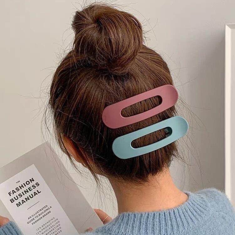 Frosted Hair Clip for Women and Girls Hair Accessories Fashion Color Solid Acrylic Hair Clip Teeth Non-slip BB Barrette