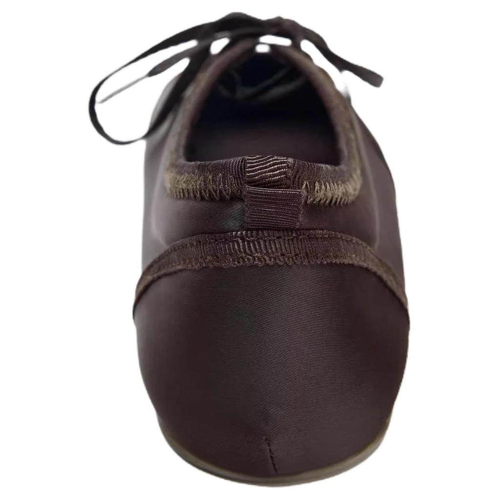 Zara Fashion Lace-Up Bow Decor Casual Flat Shoes Women Flats Brown 5205610700