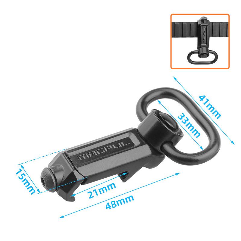 

RSA Zinc Alloy Tactical Rail Strap Ring with Double & Single Point Buckle QD
