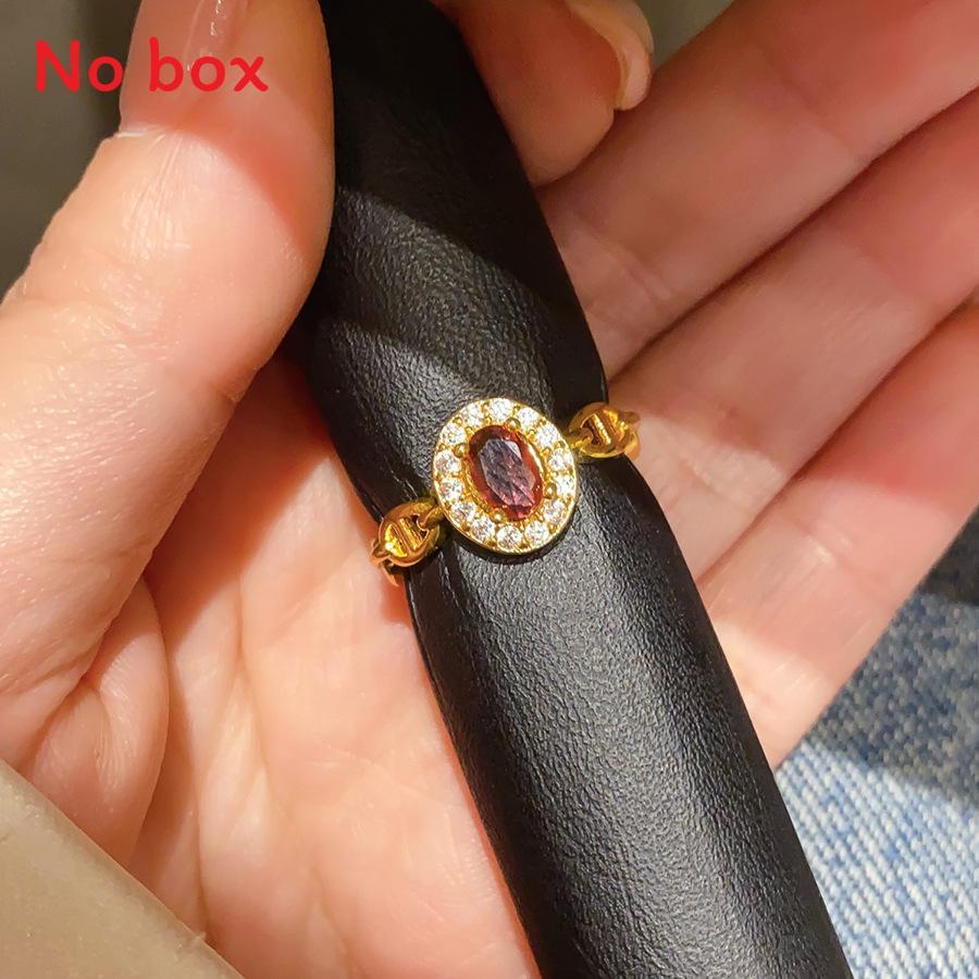 Vintage Court Style Geometric Zircon Gold Plated Ring For Women PinkGoldRing