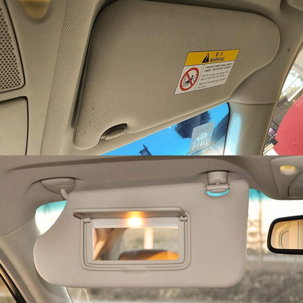 NHILES Left Driver Side Sun Visor Compatible With Nissan Altima 2013 2014 2015 2016 2017 2018 With Light, Without Sunroof 96401-3TA2A Beige