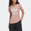 adidas Originals ADICOLOR CLASSICS TREFOIL SS22 Set In Sleeve T Shirt Women's Pink HJ9603