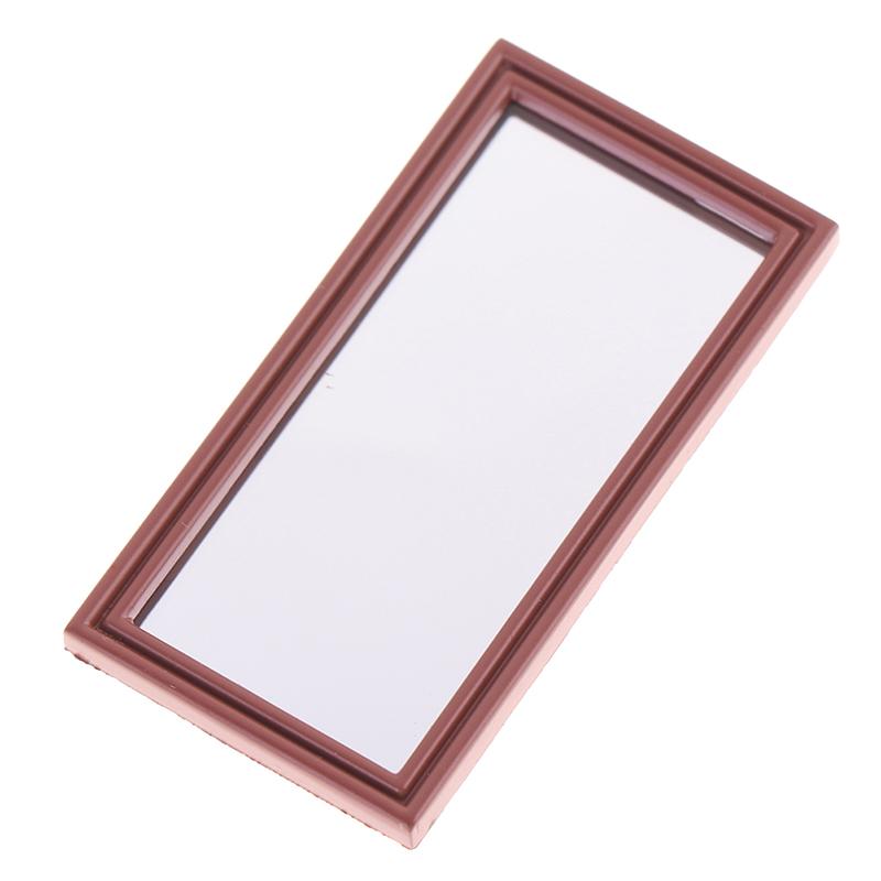 1Pc 1/12 Dollhouse Miniature Mirror Wall Room Mirror Doll House Accessories
