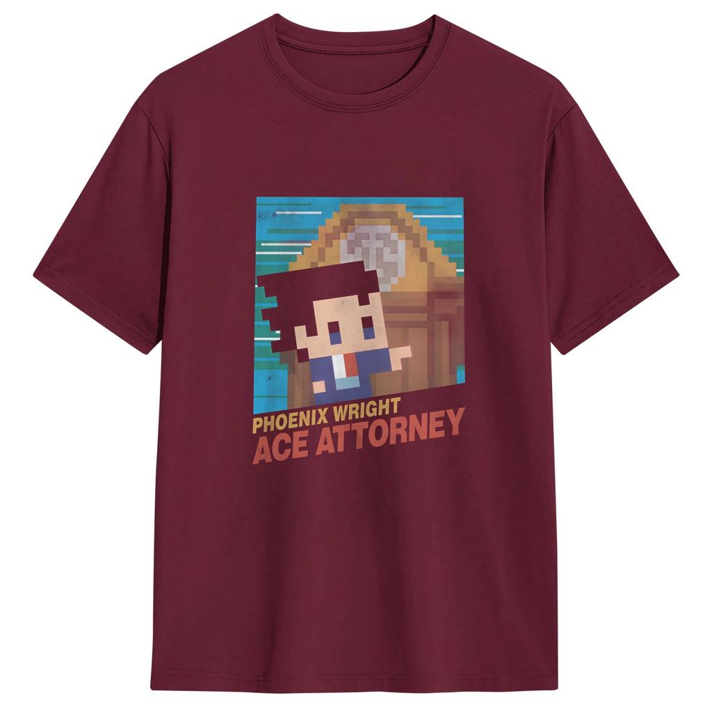 Ace Attorney Tshirt Summer Harajuku Tshirts Unisex Cotton O Neck Oversize Clothes Short Sleeve Awesome Tops