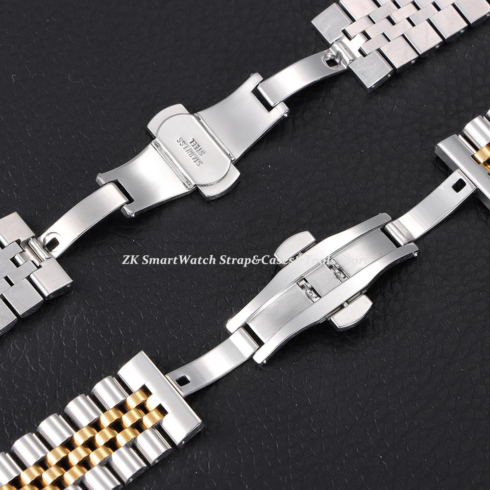 Stainless Steel Watch Strap for Omega Curved End Bracelet Metal Wristband 18mm 20mm 22mm Band Women Bracelet Watch Accessories