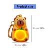 Eye Catching Capybara Key Pendant Playful Light Up Capybara Key Chain Pendant Charm for Backpacks and Everyday Use