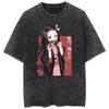 Anime Demon Slayer Kamado Nezuko Kawaii Printed T-shirt Men Women Casual Tshirts Washed Cotton Tee Harajuku Male Manga T Shirt