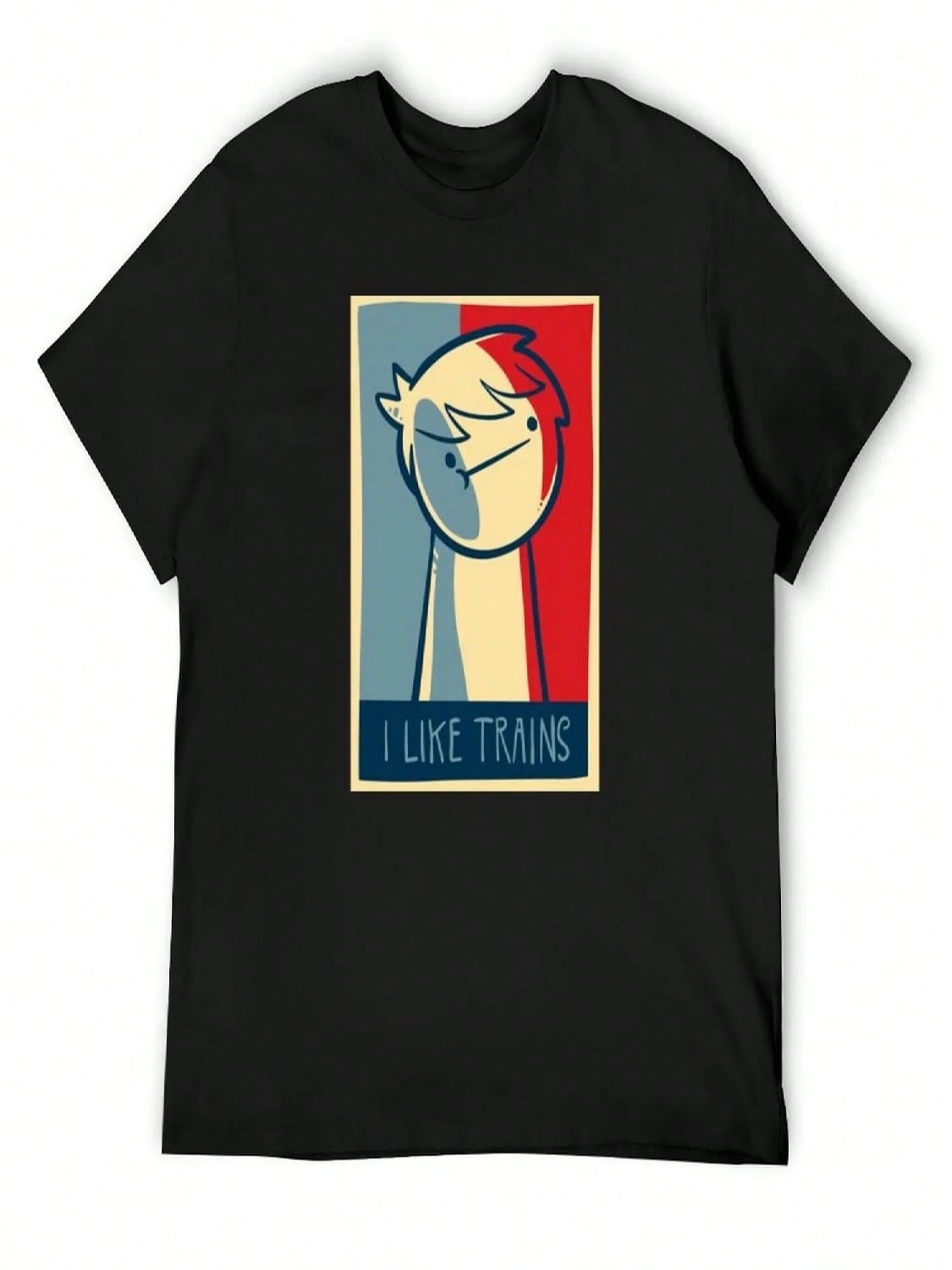 I LIKE TRAINS ASDF MOVIE 1 T-Shirt Korean Fashion Customizeds Kawaii Clothes unisexs Tall T Shirts S разноцветный
