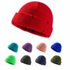 Warm Keeping Short Knit Beanie Acrylic Men Women Knitted Hat Fashion No Brim Warm Hat  Daily