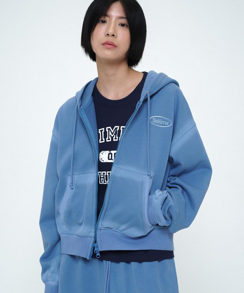 Universe Garment Spray Zip-Up Hoodie_Blue