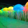LED Jellyfish Lamp with Base Gradient Jelly Fish Light Rechargeable Jellyfish Dancing Leg Light for Bedrooms Living Room