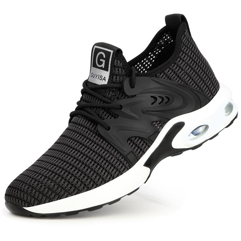 

Весенняя рабочая обувь, мужские противоударные стальные носки, защитная рабочая обувь, мужские кроссовки Zapatos De Seguridad Hombre 42 чёрный