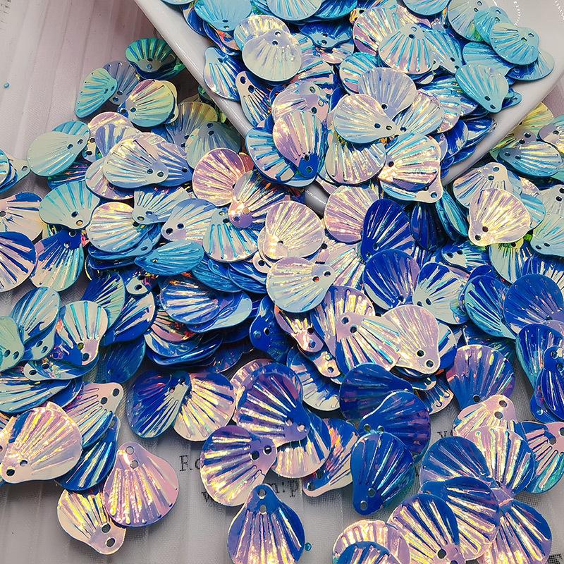 1pack Glitter Sea Shell PVC Loose Sequins for Sewing Embellishment Findings Wedding Handcraft Women Clothes Dress Accessories