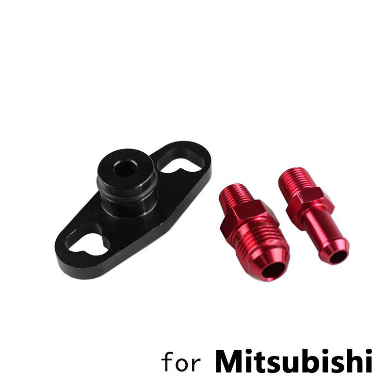 MUGE-1Pcs Car Aluminum Alloy Turbo Fuel Rail Delivery Regulator Adapter with Fittings for Honda /Mitsubishi /Toyota RS-FRG012