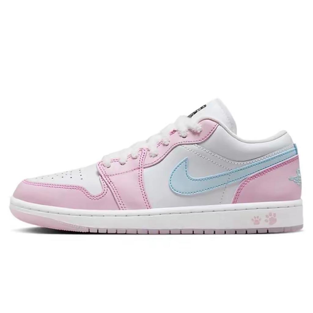 Jordan Air Jordan 1 Abrasion Resistant Abrasion Resistant Low top Vintage Basketball Shoes Unisex Pink HM3706-141(Team10-)