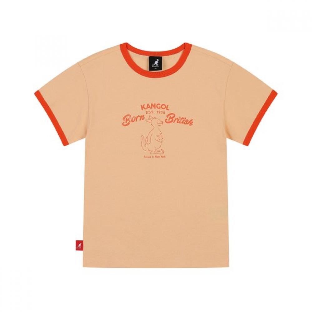 Kangol Kids Graphic Ringer T shirT Coral  asbcrT01150cl Corral/100