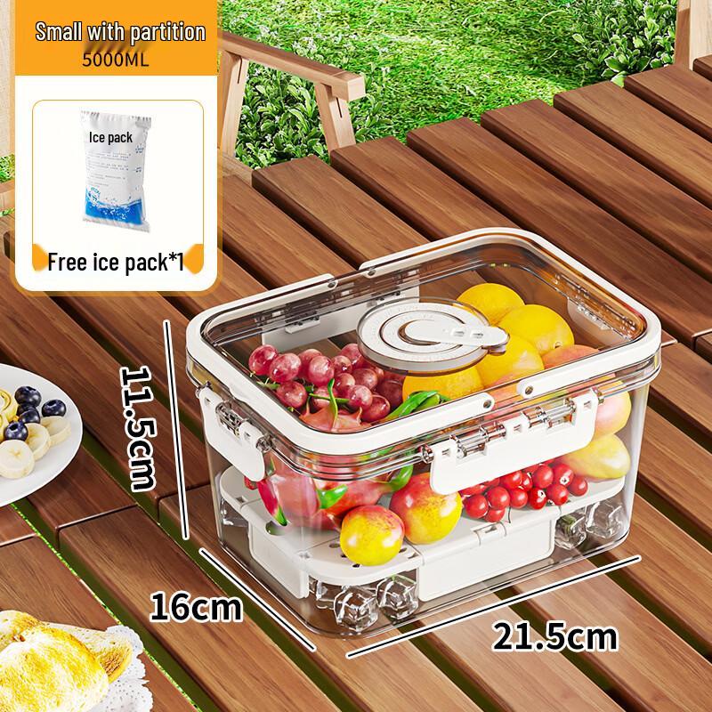 Portable Drainable Food Storage Containers, Set of 3