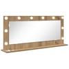 Rectangular Washbasin Mirror Artisan Oak Finish 100 X 45 X 18 Cm