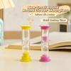 1/6 Pcs White Sand With Clear Glass Body Round Cover Perfect For Teeth Brushing Cooking Home Desktop Decoration