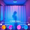 2-Pack Waterproof Shower Lights for Inside Shower, Rechargeable Shower Lamp | 15 RGBW Color Mood Lighting with Remote Dimmable&Timer, LED Wireless
