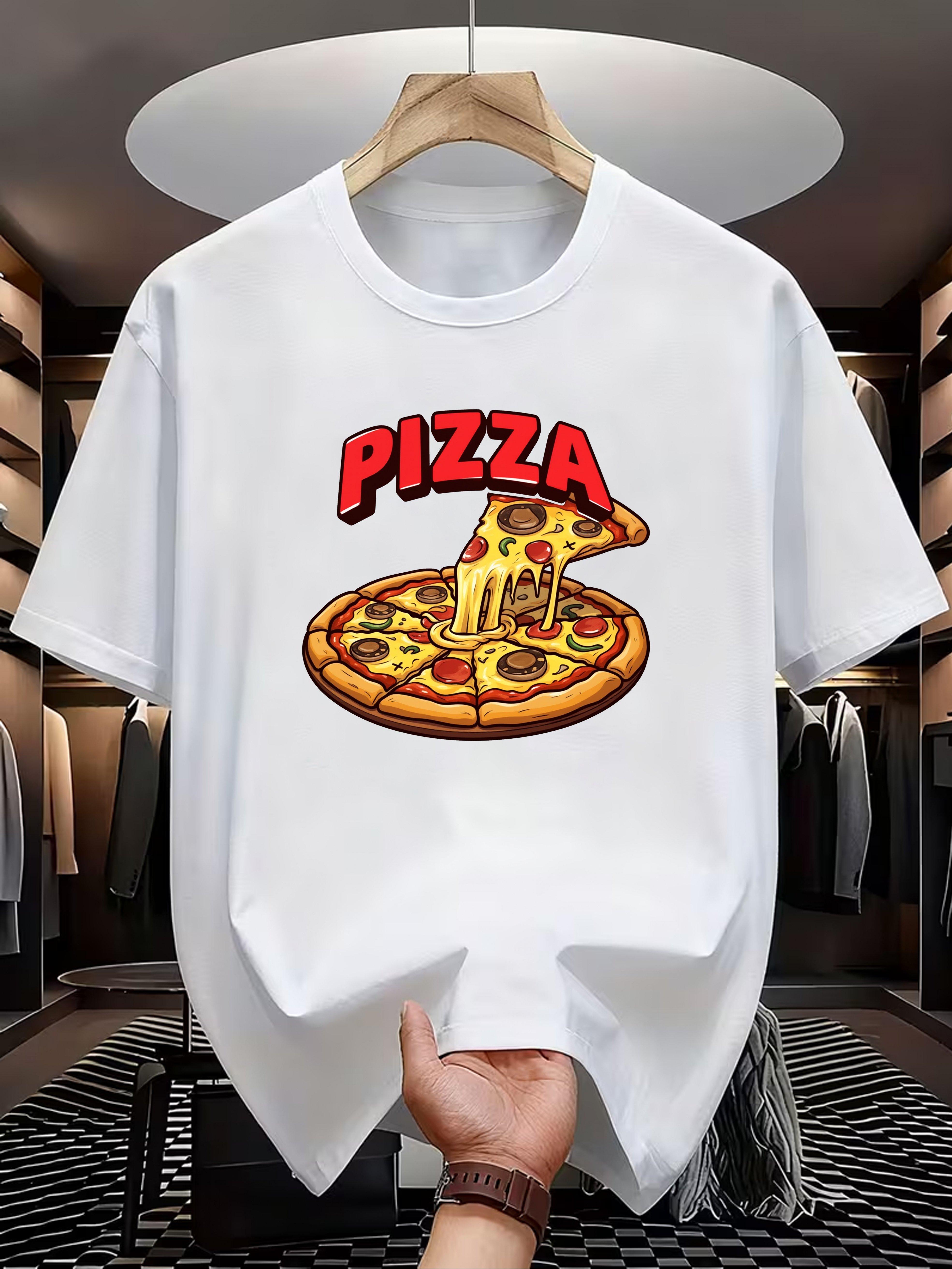 Men S Vintage Pizza Slice Print T-Shirt M