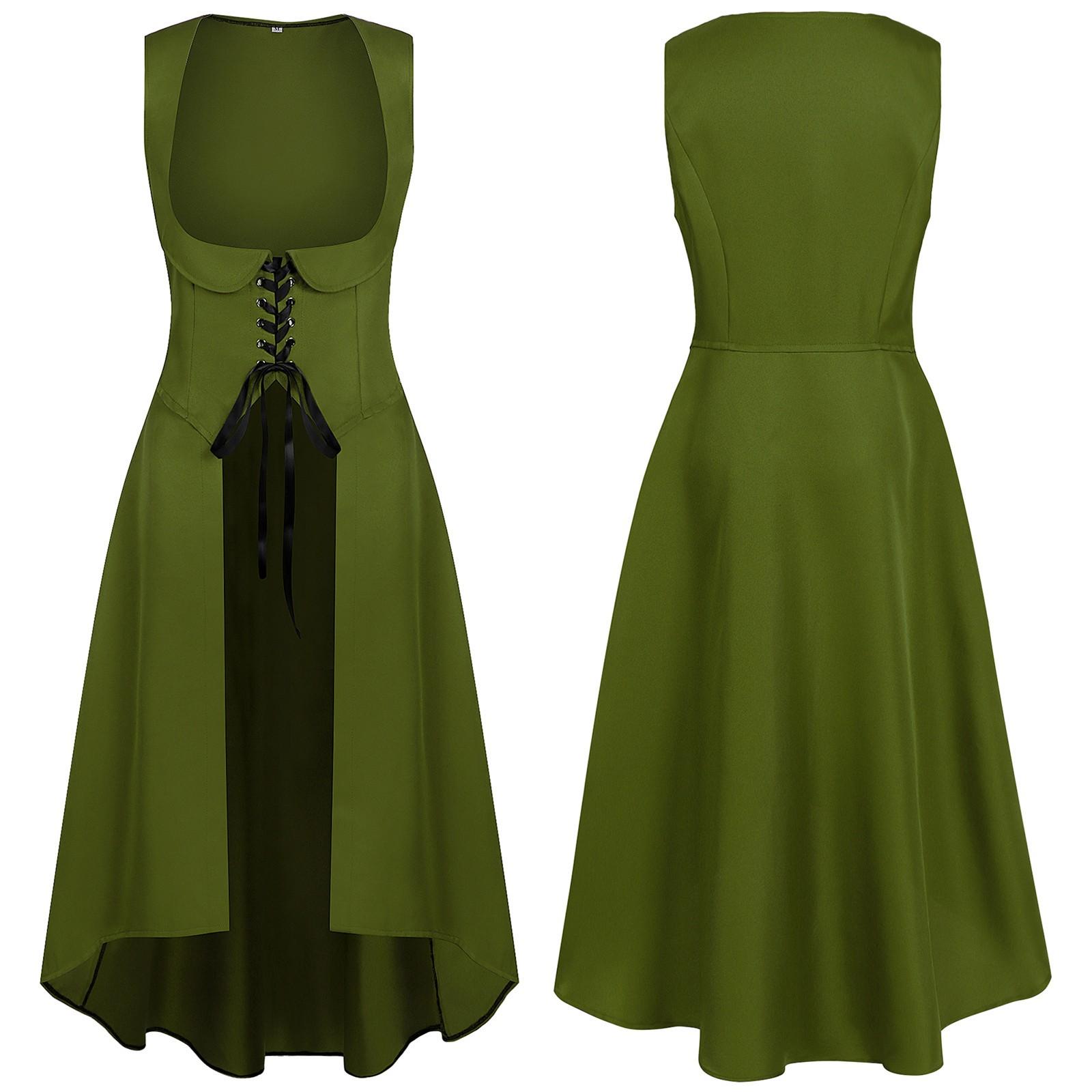 

Женское платье без рукавов с завышенной талией, готичный костюм для косплея XXL