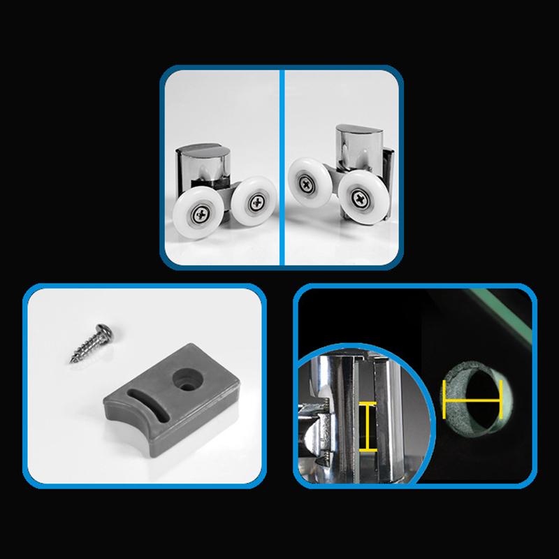 Upper Lower Wheel Hardware Home Runners Supplies Top 23mm Accessories Bathroom Bottom Parts Silver Slide Roller