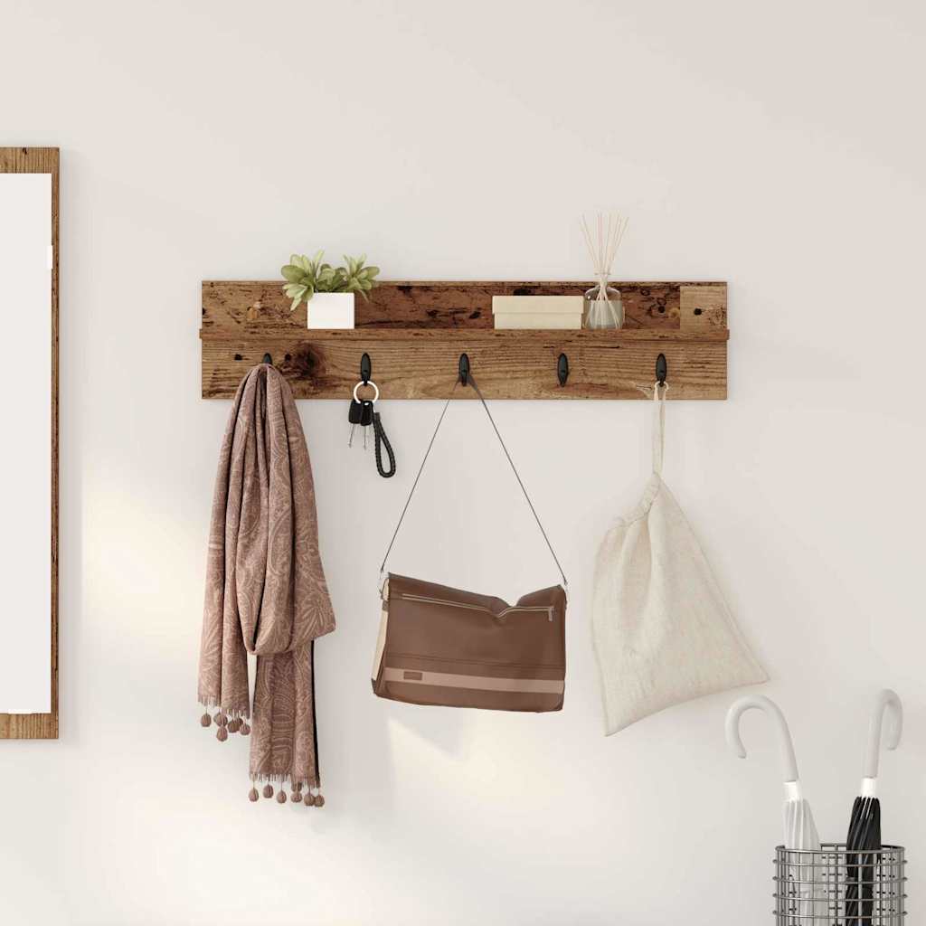 Wall Mounted Nightstand Wall Bracket Reclaimed Wood Engineered Wood