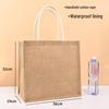 Custom DIY Hand-Painted Jute Burlap Tote Bag by MUJI