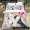 Anime Girl Lonely Rock Art Print Three Piece Bedding Set Article Children Or Adults For Beds Quilt Covers Pillowcases Bedding741