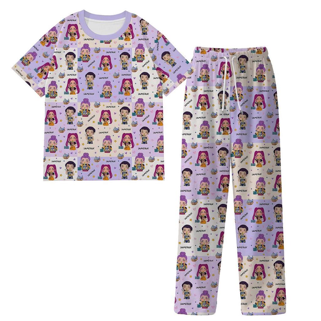 K-pop Demon Hunter Girl Pajama Set - Milk Silk, Unisex