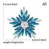 1Pcs Sparkling Crystal Brooch Pin Cute Snowflake Star Flower Pattern Jewelry for Women Christmas Gift Choice