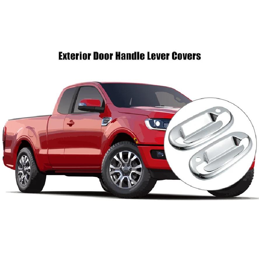 ABS Chrome Door Handle Covers and Tailgate Cover with Keyhole for 97-03 Ford F-150 2DR / 97-00 Ford F-250 2DR with 2 Keyholes
