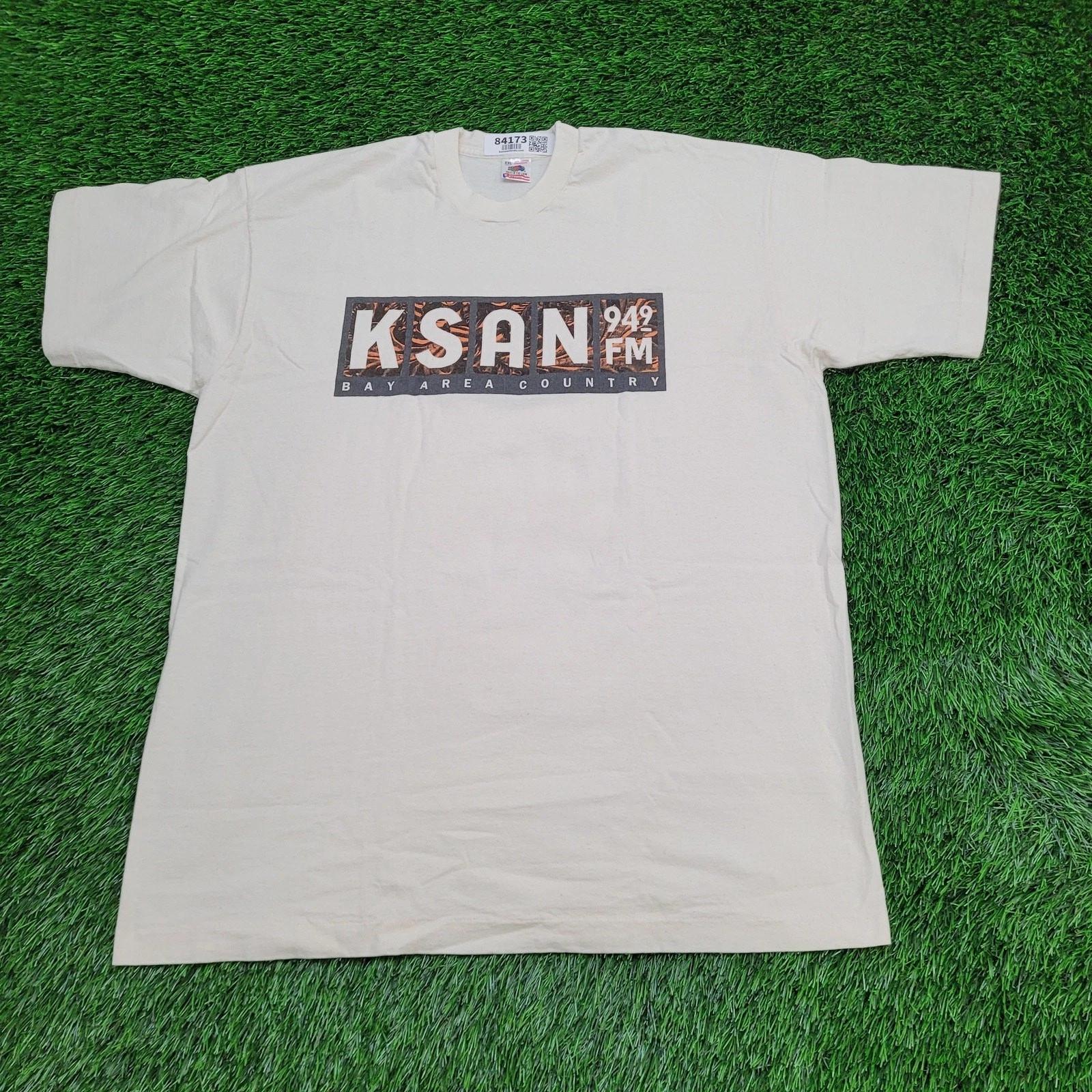 

Vintage 90s California KSAN 94.9 FM Radio Shirt XL 24x30 USA XL