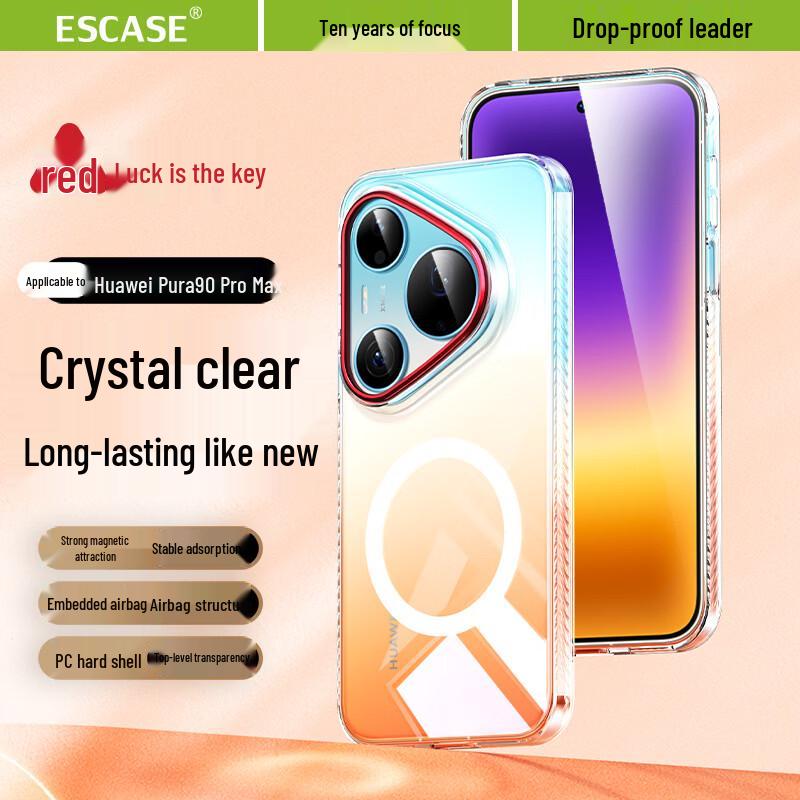 

ESCASE Magnetic Transparent Anti-Yellow PC Phone Case