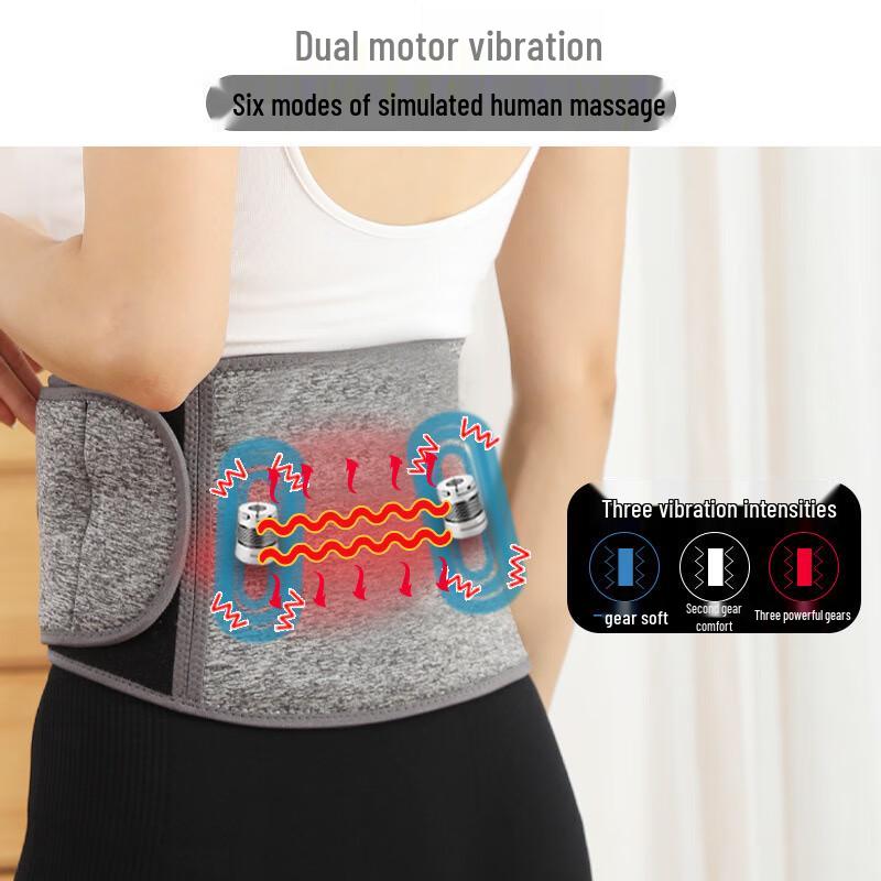 Electric Heated Waist & Lumbar Massager with Menstrual Relief